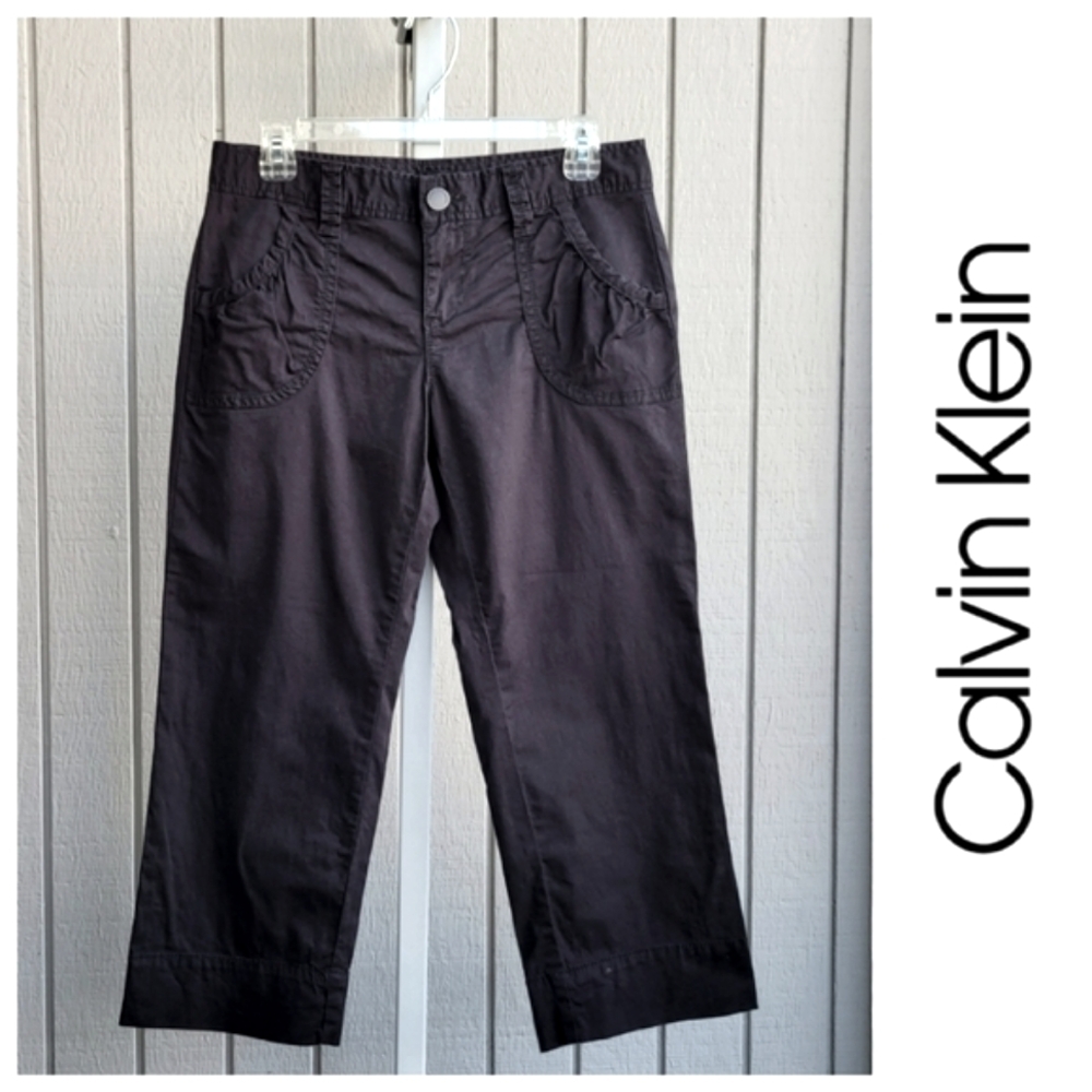 CK | Y2K Black Cotton Pants Cropped Ladies 4 Calvin Klein